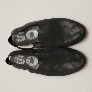 Sorel Ella Shimmery Black Sling Back Shoes